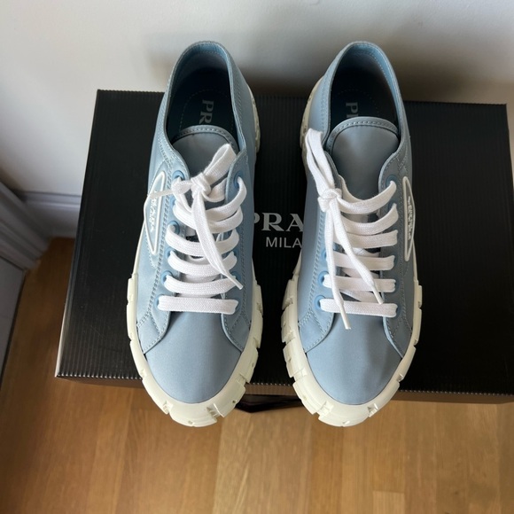 Prada 50mm Logo Flatform Sneakers Astrale - Picture 5 of 11